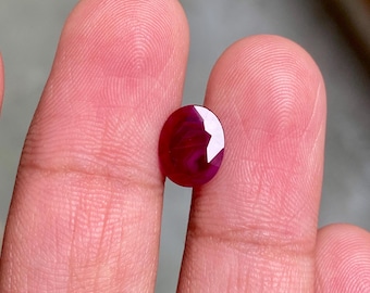 Natural Burma Red Ruby Gemstone, 2.35 Carat, 10x8 mm