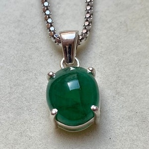 4.40 Carats Certified Emerald Necklace ,Natural Emerald ,Zambian Emerald Necklace ,Certified Natural Emerald Pendant