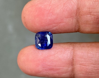 Ceylon Blue Sapphire: 3.04 Carat, Square Cushion Cut Gemstone