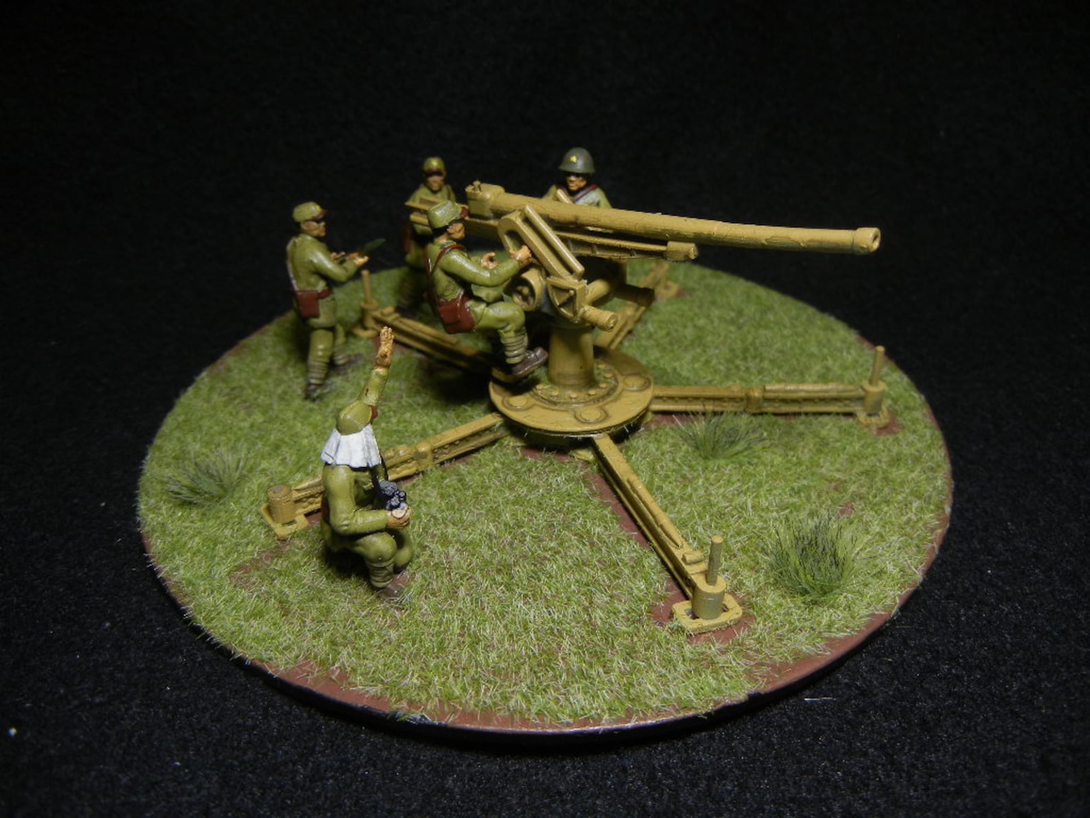 Custom Painted Bolt Action 1/56 28mm Japanese 75mm AA/AT gun Etsy