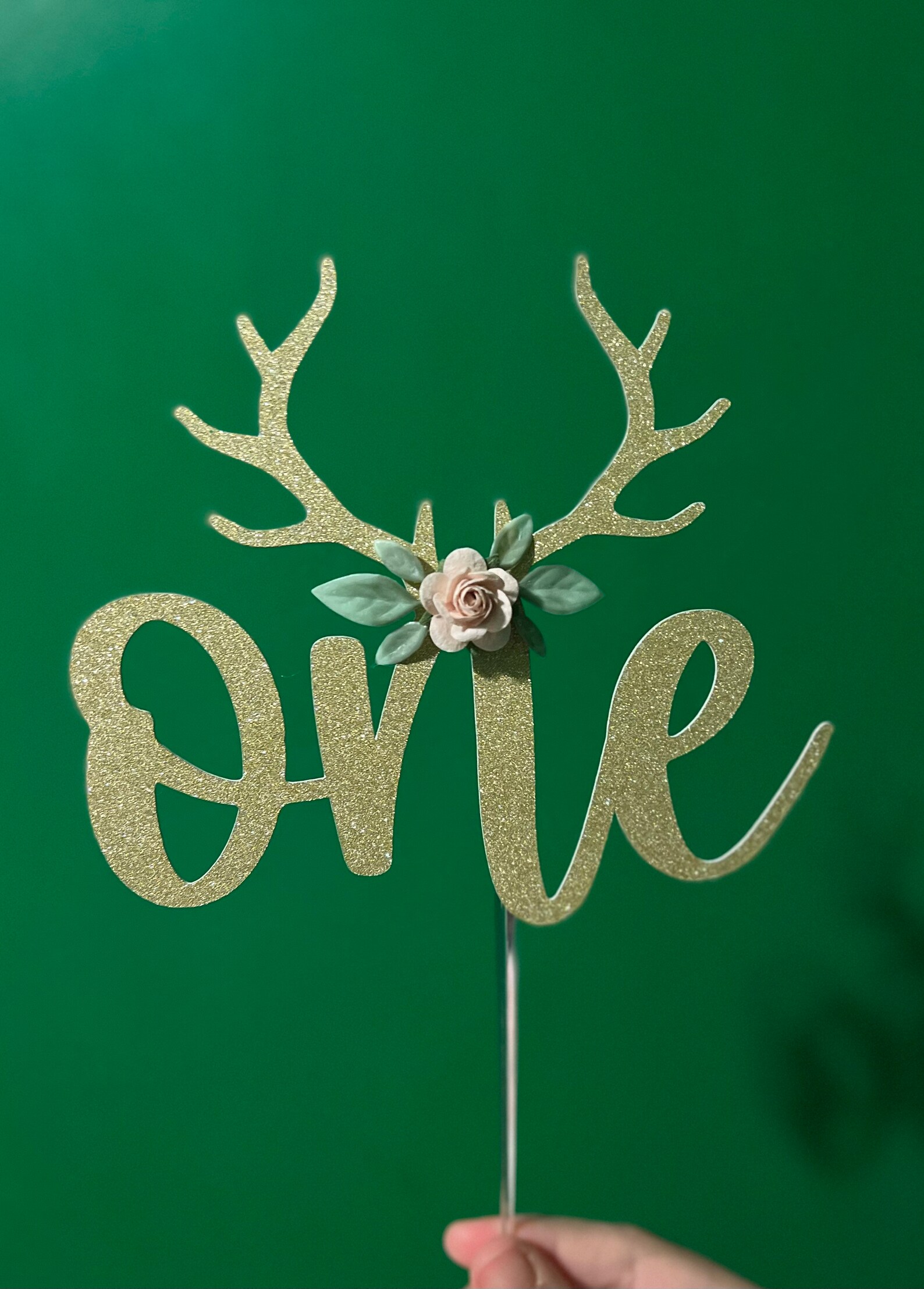 Deer Cake Topper. Onedeerful Birthday. Onedeerful Baby Girl. Etsy