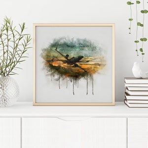 X-Wing Kämpfer Aquarell zum Ausdrucken, X-Wing Aquarell Kunstdruck, Star Wars Wandkunst, Star Wars GESCHENK