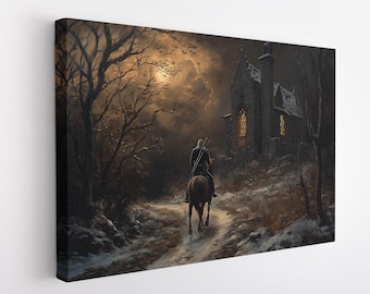 Witcher Canvas Print, Geralt of Rivia Poster Print, Framed Witcher Art, Witcher Painting, Geralt of Rivia Painting, Witcher Poster Print