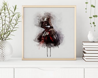 Darth Vader Watercolor Printable, Darth Vader Wall Art, Star Wars ART, Star Wars GIFT
