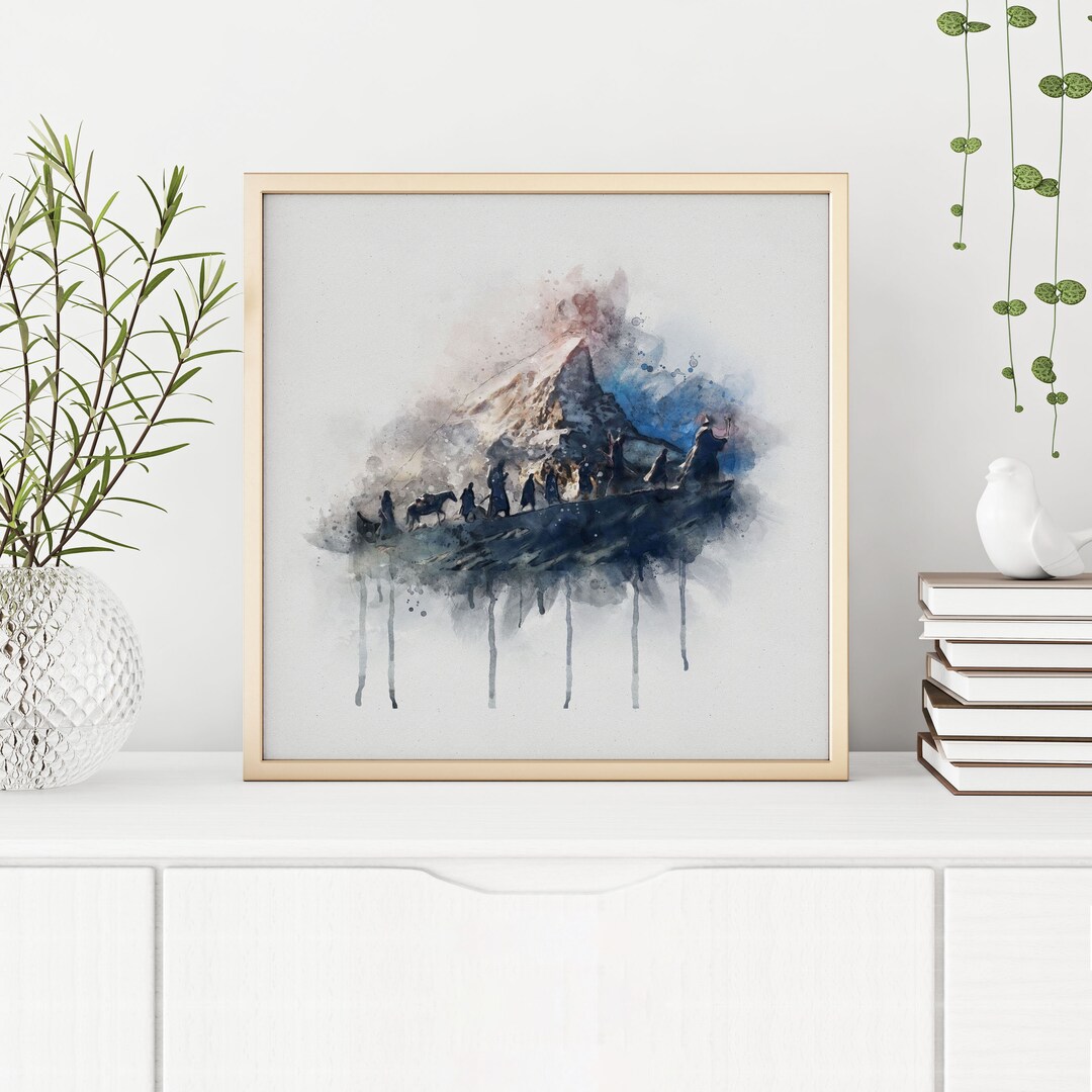 Fellowship of the Ring Watercolor Printable, LOTR Art, LOTR Print, LOTR ...