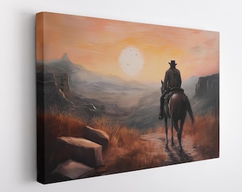 Red Wild West Canvas Print, Arthur Canvas Print, Arthur Wall Print, Arthur Poster