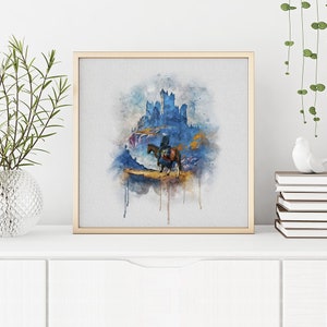 Geralt of Rivia Watercolor Printable, Witcher Printable, Witcher Poster, Witcher Gift, Witcher Wall Art