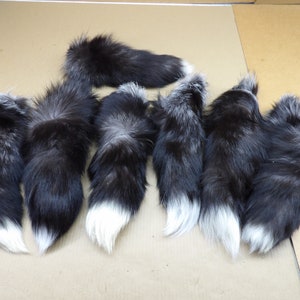 XXL Silver fox tail/Professionally soft tanned/real fur