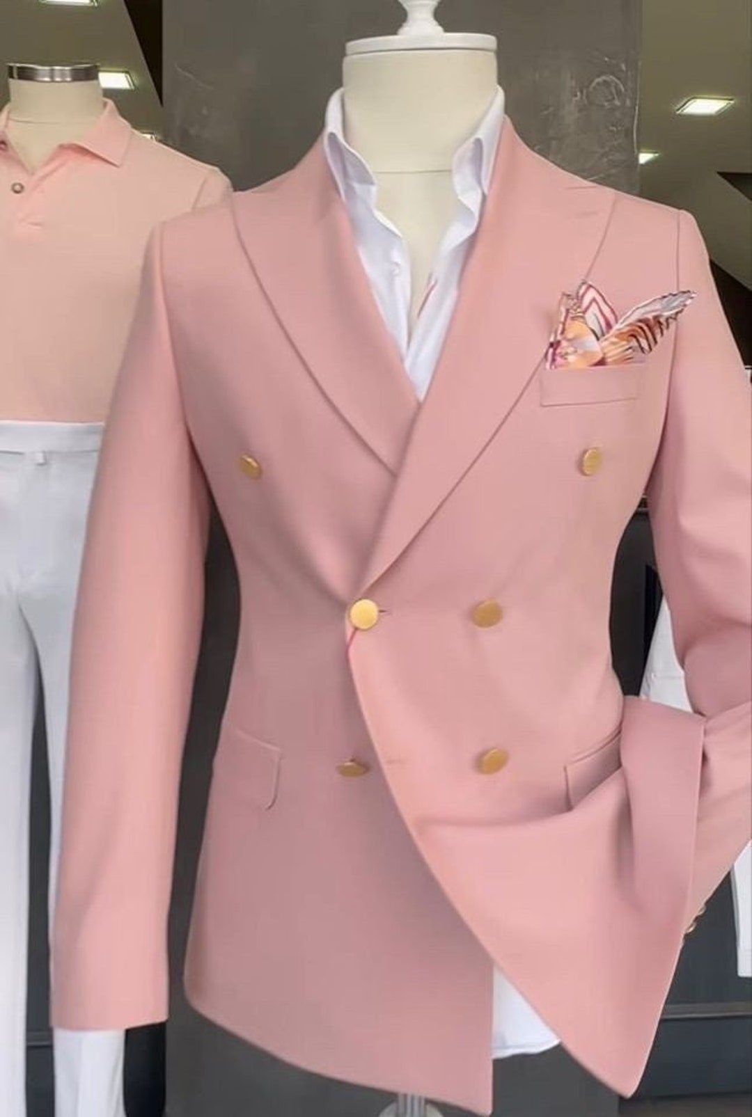 Pink Wedding Suit for Men, Stylish and Modern Two-piece, Ideal for ...