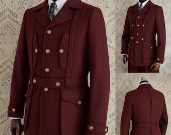 1920s Norfolk Wool Suit, Custom Tailored Hunting Suit
