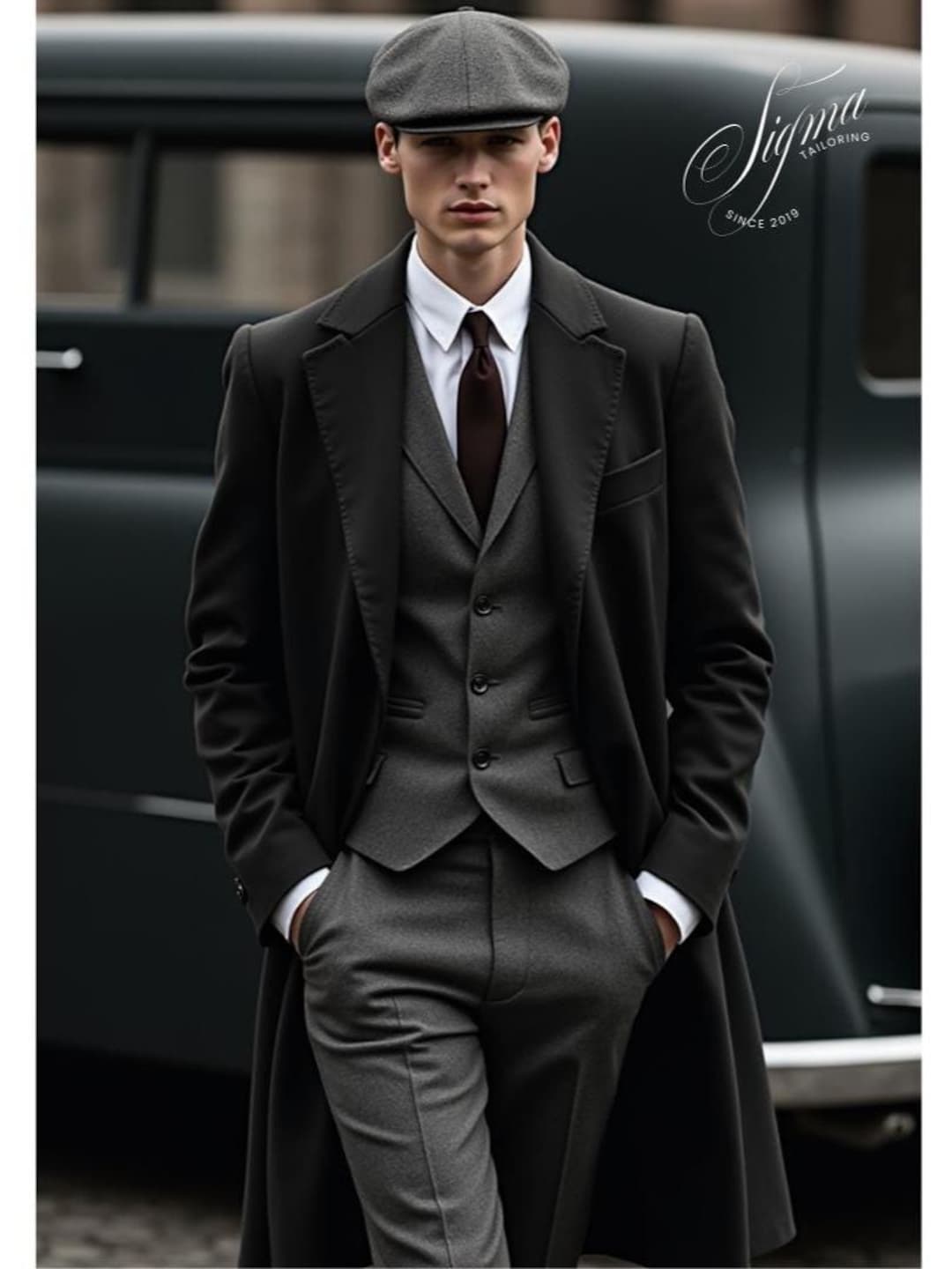 Traje Peaky Blinders para hombre, traje de diseño de tres piezas