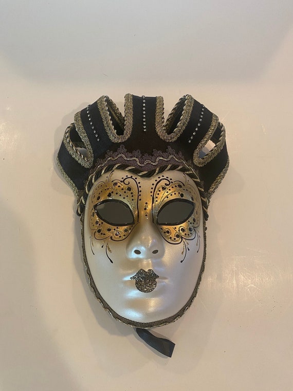 Vintage Venezia Mardi Gras Masquerade Mask - Hand 