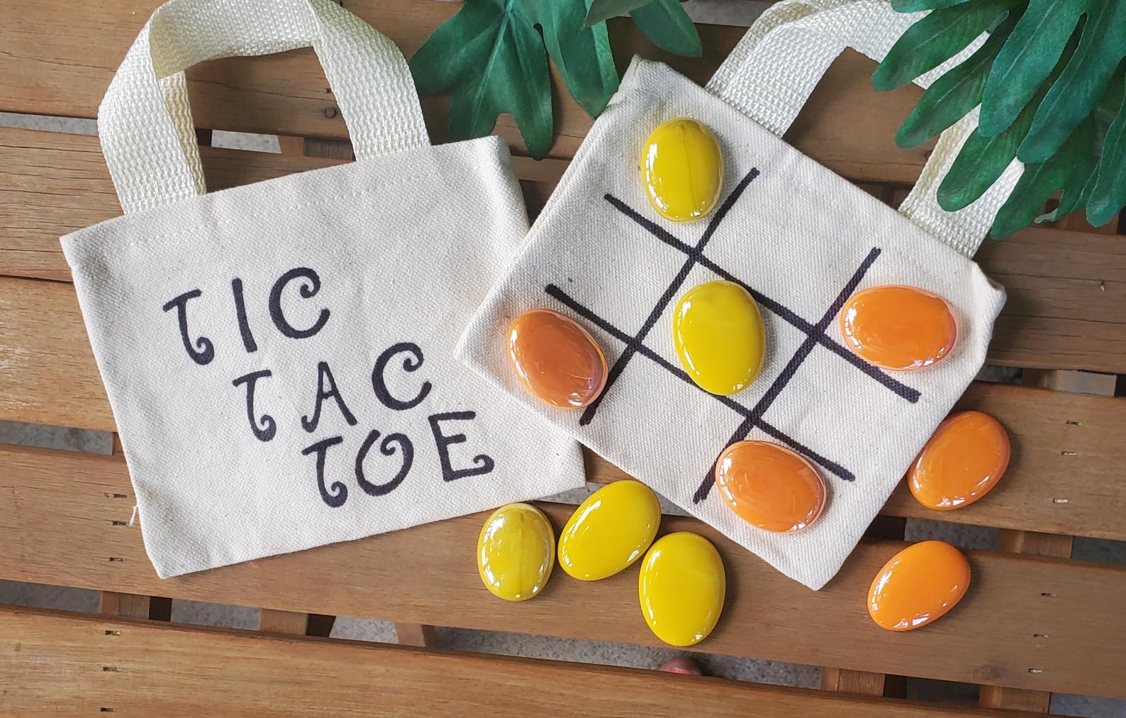 Travel Size Tictactoe Game Canvas Bag Games Tictactoe Etsy