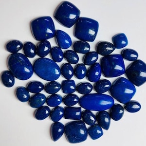 Precio al por mayor Lote de cabujón de lapislázuli natural, piedra preciosa de lapislázuli, piedra preciosa suelta de lapislázuli, para hacer joyas, anillos, colgantes para el cuello,