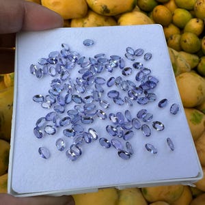 500 Pcs Natural Tanzanite Gemstone Lot: Faceted Oval Cut, 300 Carat