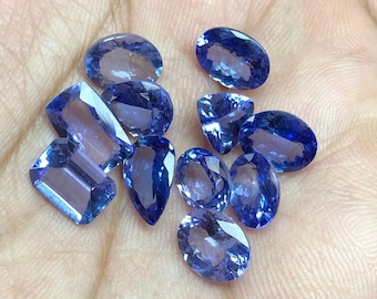AAA Tanzanite Gemstone Lot: Mix Shape Faceted Cut Stones