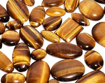 Carat And Kilo gram weighted 70% OFF Reasonable Price Very Rare Quality Natural Tiger Eye Lot Cabochon Gemstone, Mix Shape.