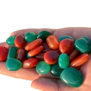 Piedra de ónix pulida y pulida: mezcla de piedras preciosas naturales (0,5-1 pulgada)
