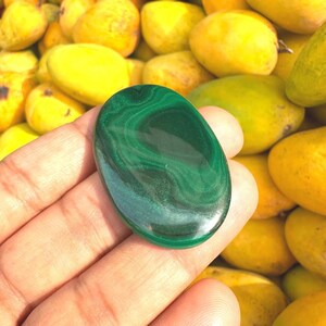 Malachit Cabochon, Große Größe Malachit Lose Edelstein, 113 Ct Größe - 49x31x5 MM, Qualität Malachit Cab Edelstein Für die Schmuckherstellung pendent