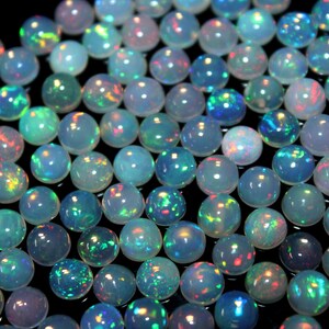 AAA+++ kwaliteit natuurlijke Ethiopische opaal multibrand ronde vorm cabochon edelsteen, 8 mm maat sieraden en ringen maken.