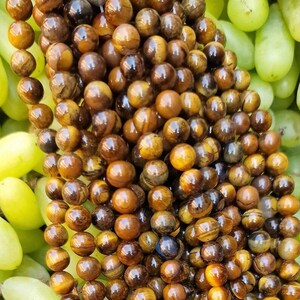 Tiger Eye Beads Rondell Beads Gemstone Size Select from variation Strand, 6MM 8 MM 10 MM. Tiger Eye Beads Use necklace Gift for Her