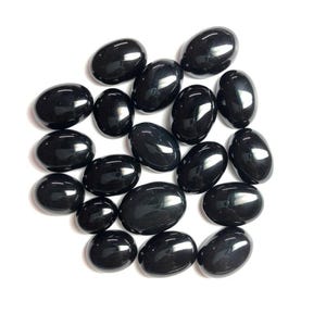 Cabochão de ônix preto natural, preço de atacado, lote de cabochão de ônix preto, pedra preciosa solta, pedra preciosa de ônix preto, para fazer anéis de joalheria.
