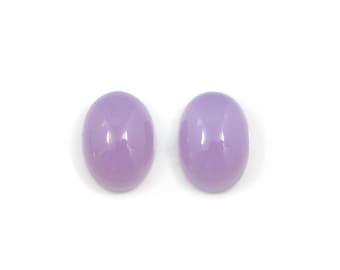 Natürliche Lavendel Chalcedon, Cabochon ovale Form, Chalcedon kalibriert Edelstein Größen 4x6mm bis 20x30mm. Loser Chalcedon Edelstein