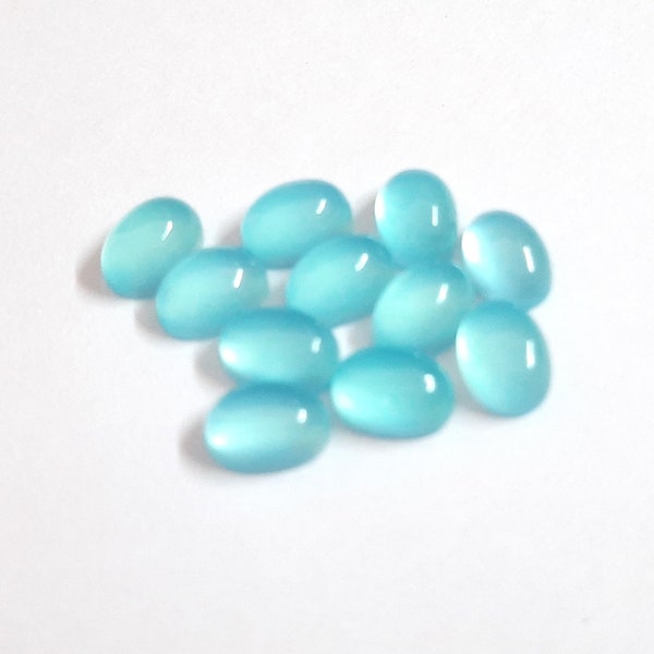 Paraiba Chalcedony Cabochon stone, Oval stone Size 4x6mm to 15x20mm,Paraiba Chalcedony Cabochon stone, AAA Quality Paraiba jewelry making