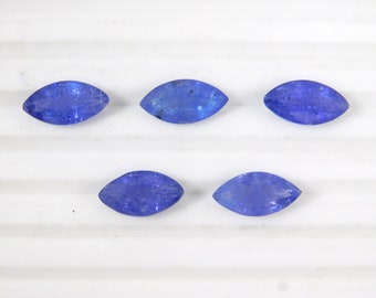 Faceted Marquise Tanzanite Stone: Natural Loose Gemstone (4x8mm to 8x16mm)