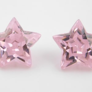 Rosa Farbe Zirkonia CZ Stern, Sternform Edelsteine, CZ Facettierte Sternform kalibrierte Größe 5x5 mm bis 15x15 mm. Seltene Formen Stern