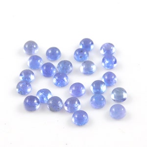 Tanzanite Loose Gemstone opaque Tanzanite round shape Size 3x3mm,4x4mm,5x5mm,6x6mmFlat Back Cabochon, Wholesale Tanzanite Jewelry making