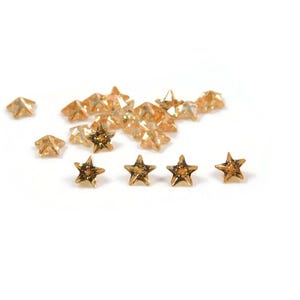 Champagne Cubic Zirconia Farbe CZ Stern, Sternform Edelsteine, CZ facettierte Sternform kalibrierte Größe 5 x 5 mm bis 15 x 15 mm. Sternform