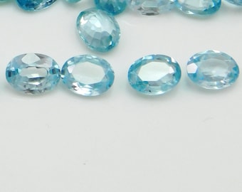 AAA blauwe zirkoonedelsteen: gefacetteerde ovale december-geboortesteen (3 x 4 mm TOT 5 x 7 mm)
