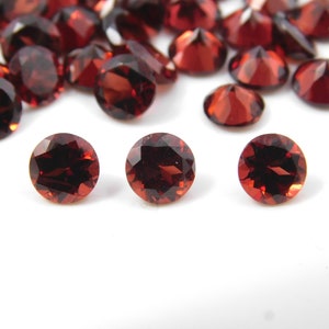 Natural Garnet - Calibrated - Round  Shape - Faceted Cut - Loose Gemstone Size 1x1mm to 10x10mm AAA Quality Gemstones Jewelry Making