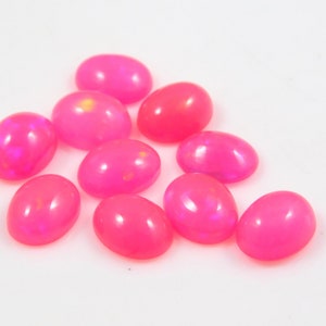Natural Ethiopian Opal-Fire Opal-Fuchsia color Opal -Welo fire  Opal- Birthstone-Opal Cabochon Opal-Loose Opal size 4x6 to 10x14mm