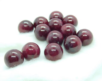 Dyed Ruby Corundum Sphere: Hand Carved Gemstone Balls (5mm-12mm)