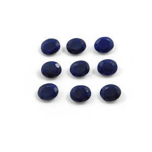 corundum Blue sapphire faceted Oval Shape Calibrated Size 3x5mm TO 25x30mm dyed Sapphire Gemstone Jewelry making Stone