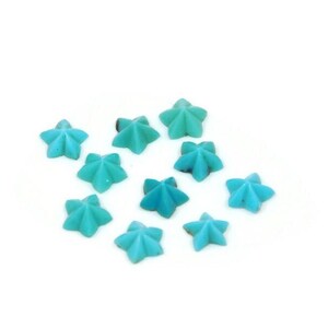 Turquoise  Flower Star Shape Gemstones, Turquoise Cabochon Flat Back Star Shape Calibrated size 4x4 mm to 10x10 mm. Rare Shapes Star,