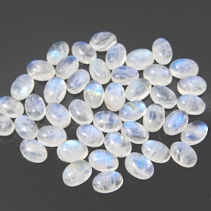 Rainbow Moonstone Oval Cabochon Size 4x6mm to 15x20mm Loose gemstone  Natural Rainbow Moonstone oval shape Cabochons Lot jewelry making