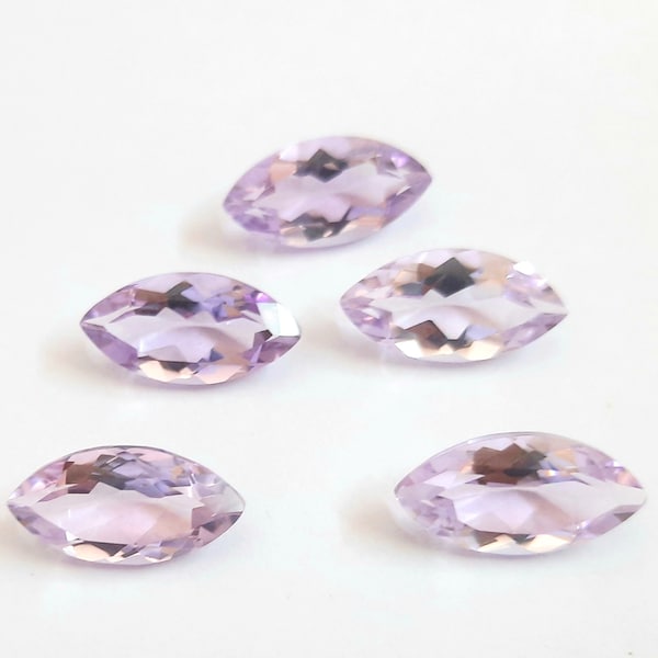 Pink Amethyst, Faceted Marquise, Calibrated Sizes 5x10mm to 10x20mm, Marquise Shape jewelry making stone. Amethyst Loose Gemstone