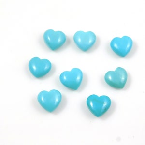 bela adormecida turquesa, cabochão em formato de coração, cabochão de ambos os lados, cabochão Briolette em formato de coração tamanhos calibrados 5x5 mm a 10x10 mm