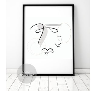 MOE | line art | line drawing | minimalist art | wall art | home decor | wall hanging
