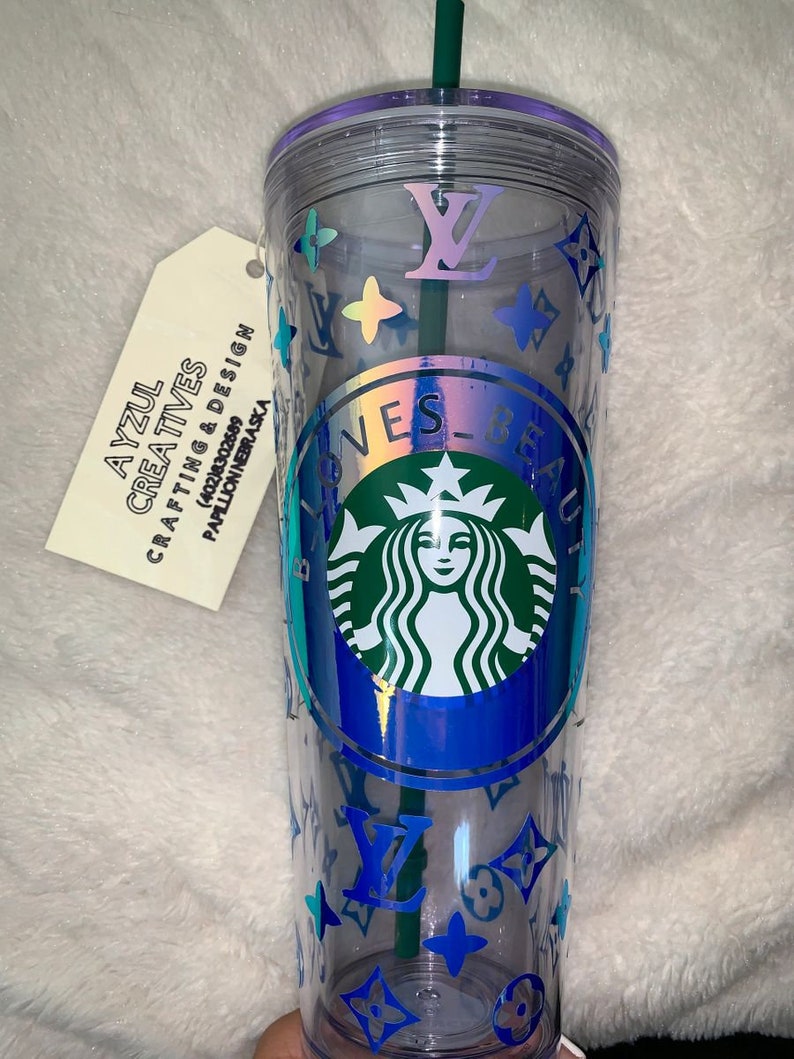 Custom LV Designer Starbucks Cup Venti 24oz Double Wall | Etsy