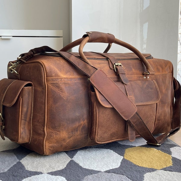 Leather Gym Bag Etsy