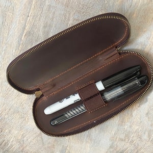 2 Pen Case Leather Pouch, Fountain Pen Case With 2 Slots, Fountain