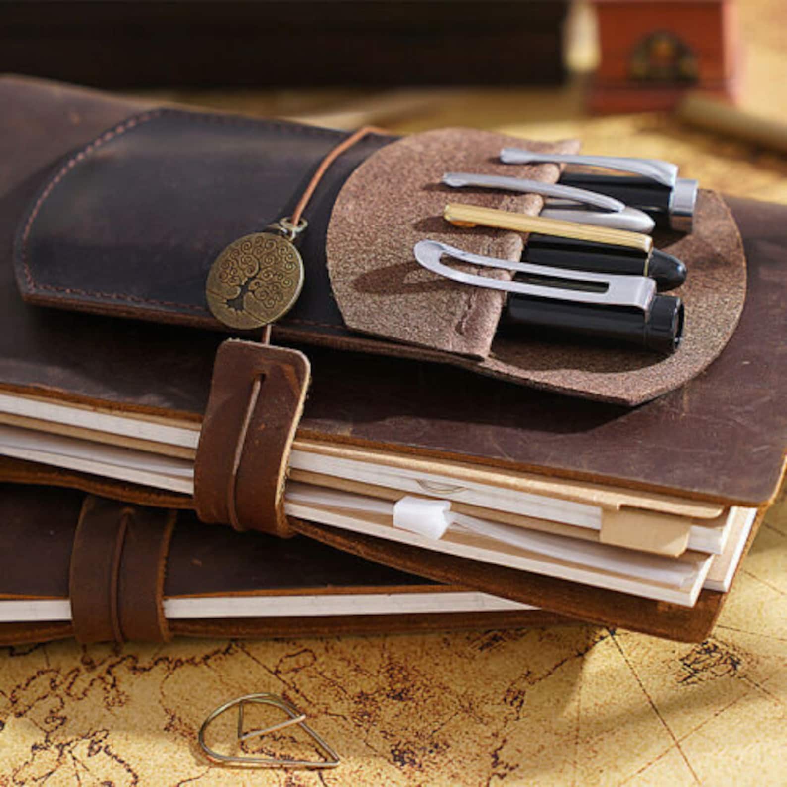 Personalized Handmade Leather Fountain Pen Holder Leather Pen Etsy