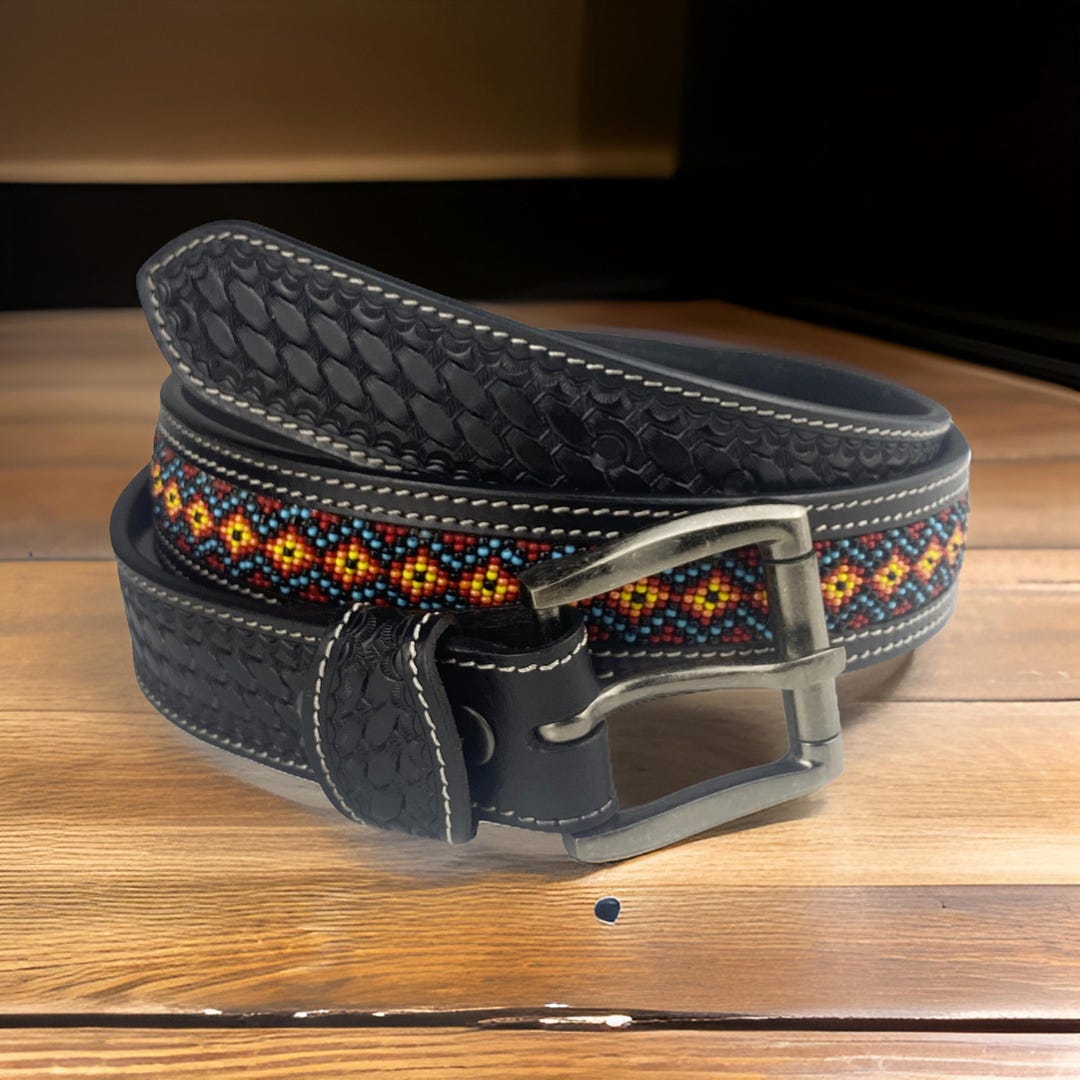Western Engraved Flower Disc Chain Belt