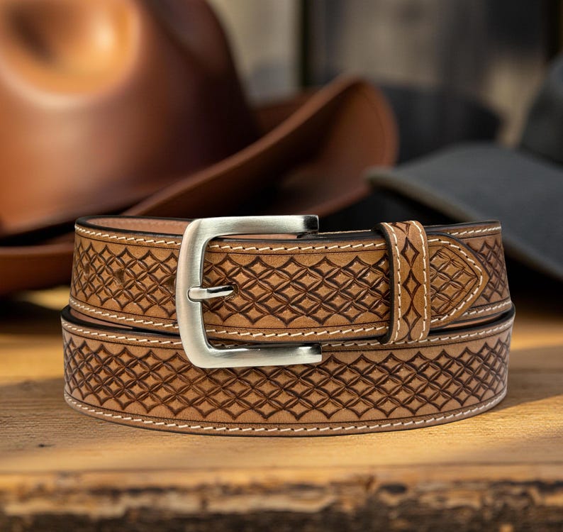 PERSONALIZED Full Grain Leather Belt for Men, Engraved Men's Belt ...