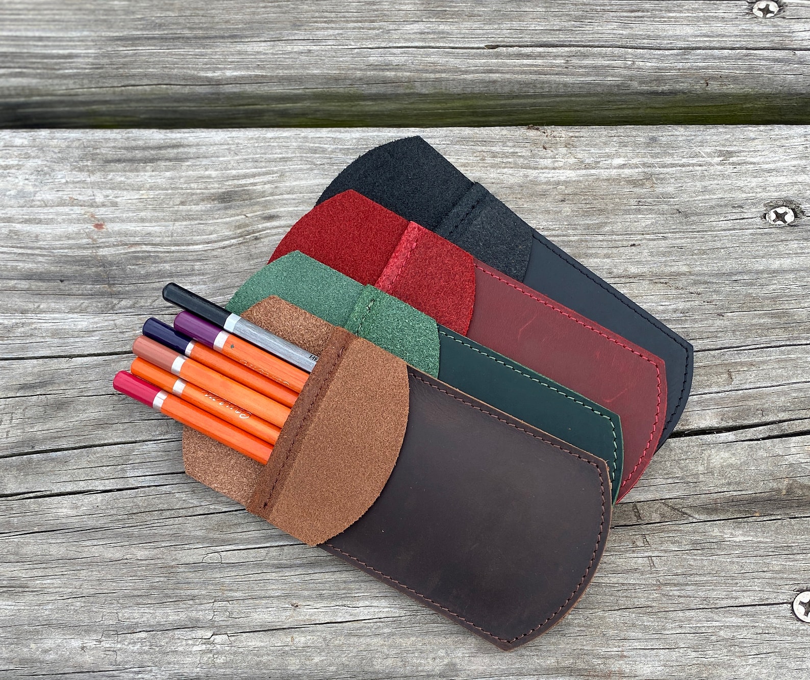 Personalized Handmade Leather Fountain Pen Holder Leather Pen Etsy