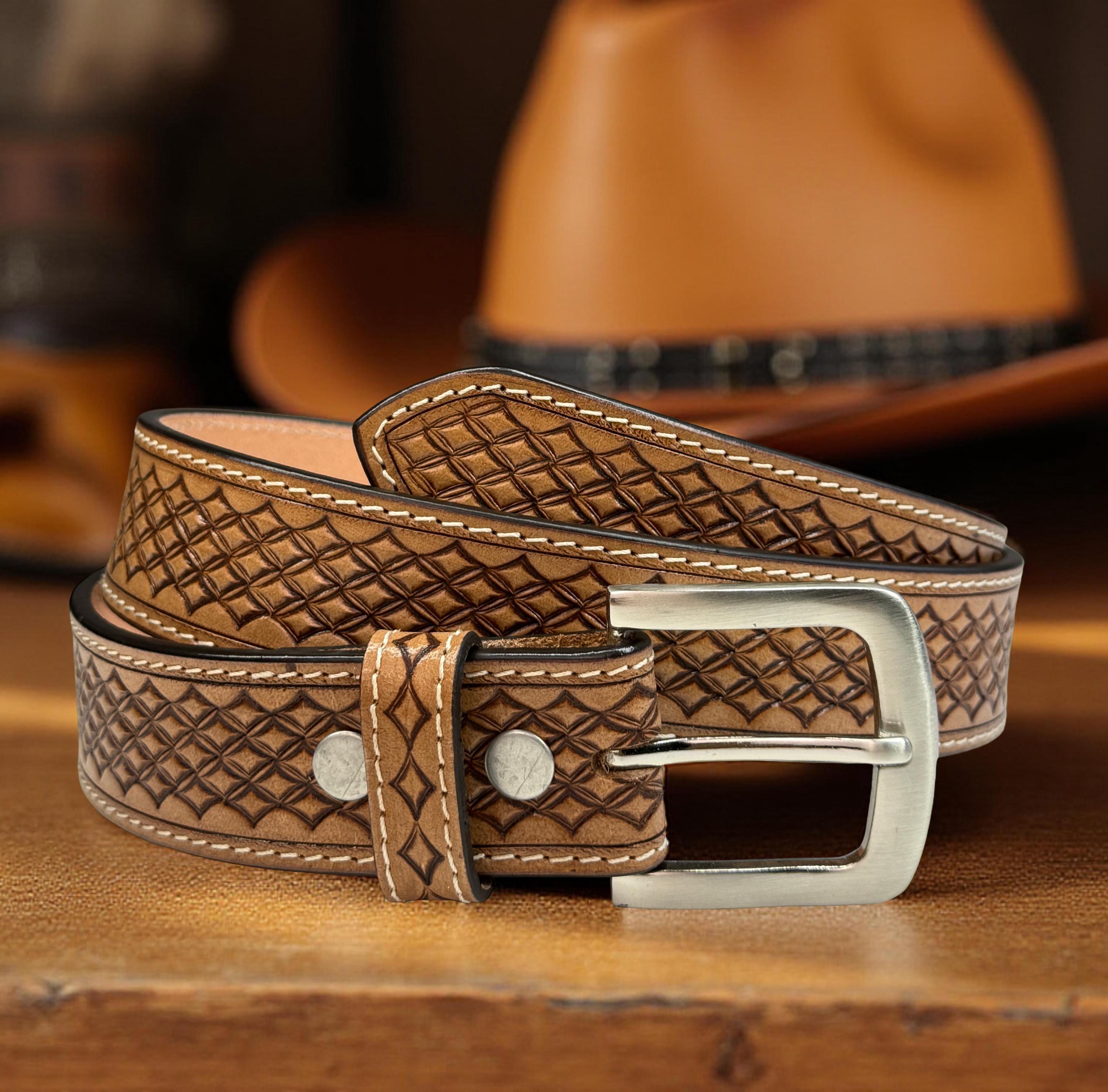 PERSONALIZED Full Grain Leather Belt for Men, Engraved Men's Belt ...